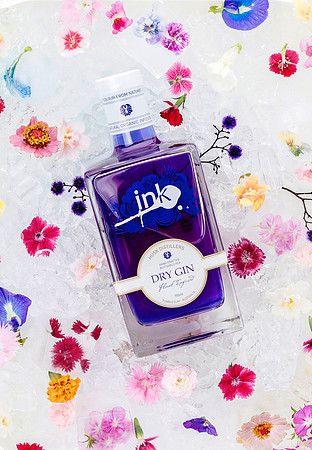 ink gin, food and product photographer gold coast - byron bay, ink gin, husk distillers
